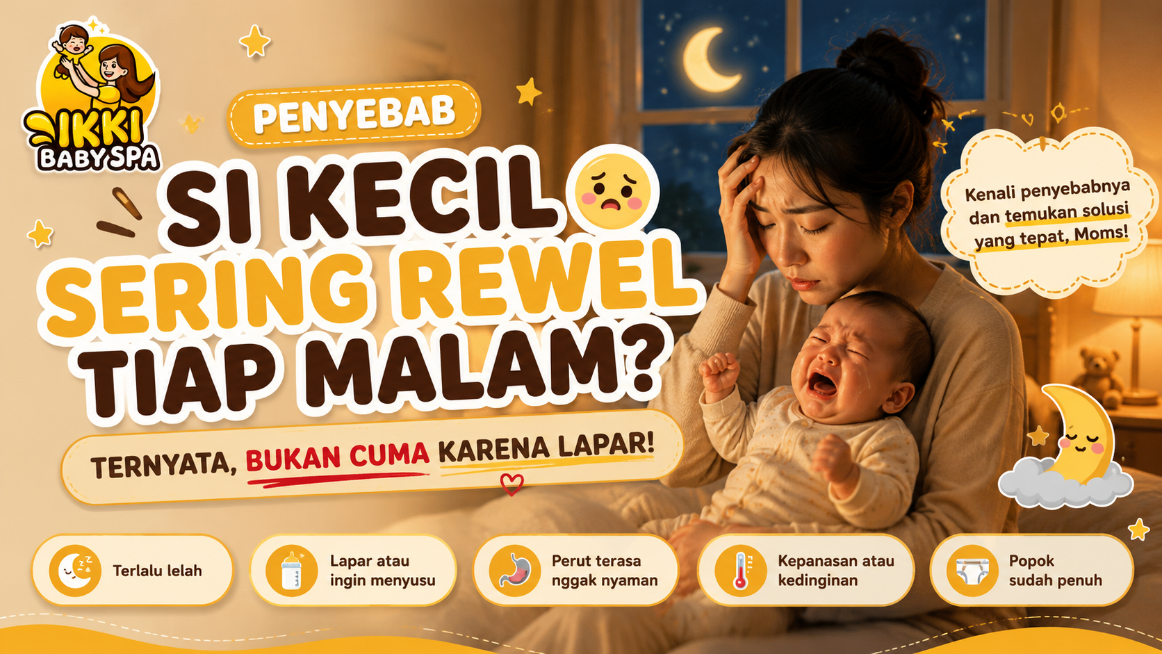 Penyebab Si Kecil sering rewel tiap malam,